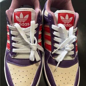 Adidas Purple and Cream Athletic Shoes
